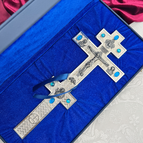 2.7.2191лр Крест напрестольный латунный в серебрении фото 6 2.7.2191лр Крест напрестольный латунный в серебрении фото 6