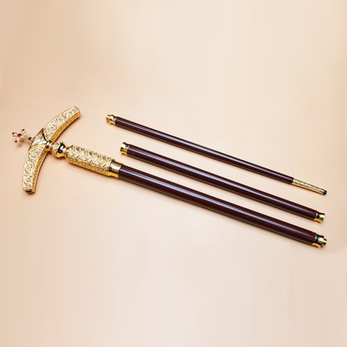 2.7.1582лп Жезл латунный с красными камнями в позолоте фото 2 2.7.1582лп Жезл латунный с красными камнями в позолоте фото 2