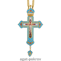 2.10.0562лпэ-2/1лп Крест наперсный в позолоте с эмалью