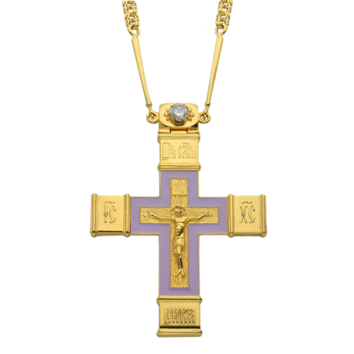 2.10.0073лп/1лп Крест наперсный Корсунский в позолоте