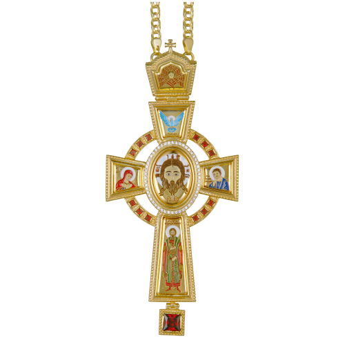 2.10.0400лп-28/1лп Наперсный латунный крест фото 5