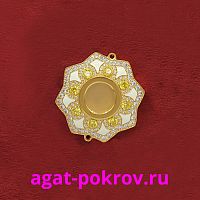 2.7.1037лпэ Мощевик латунный в позолоте с эмалью