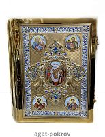 2.7.2173лфэ-2 Евангелие напрестольное в позолоте с фрагментарным серебрением