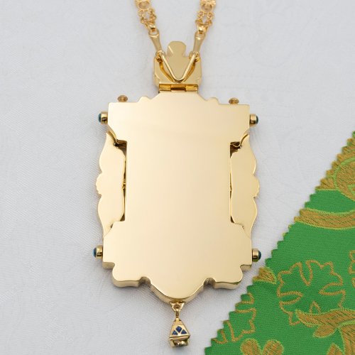 2.7.2708лп-18/155лп-М Панагия латунная в позолоте фото 3 2.7.2708лп-18/155лп-М Панагия латунная в позолоте фото 3