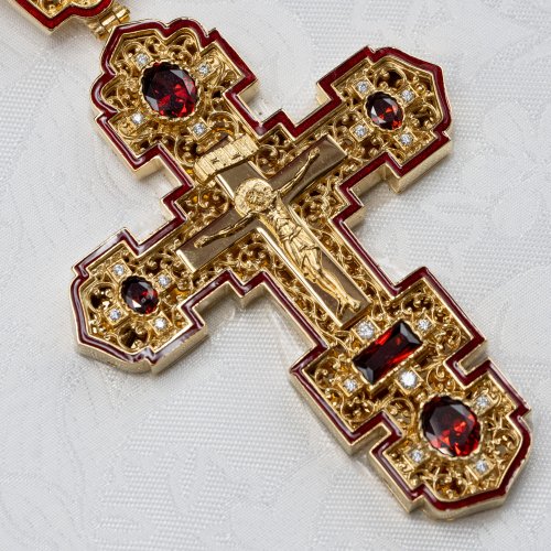 2.10.0627лпэ/1лп Крест наперсный в позолоте фото 2