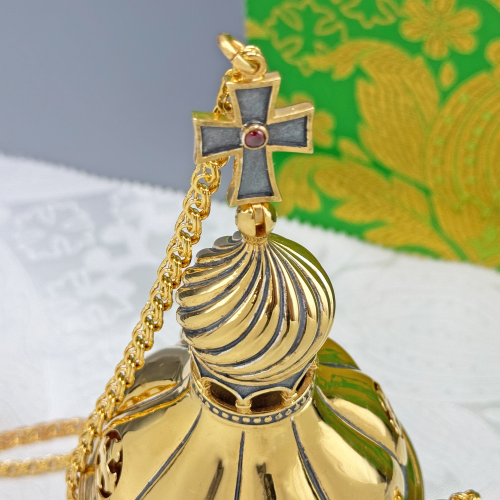 2.7.2588лпр Кадило латунное в позолоте фото 6 2.7.2588лпр Кадило латунное в позолоте фото 6