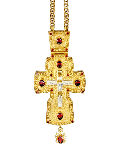 2.10.0058лп/1лп Крест наперсный в позолоте с цепью фото 7 2.10.0058лп/1лп Крест наперсный в позолоте с цепью фото 7