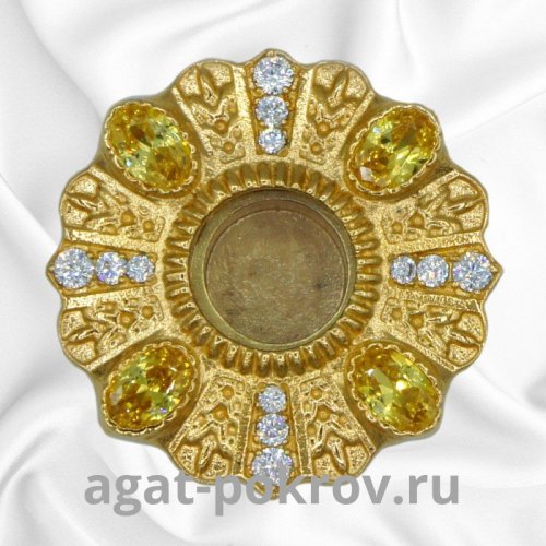 2.7.0626лп Мощевик латунный со вставками в позолоте 2.7.0626лп Мощевик латунный со вставками в позолоте