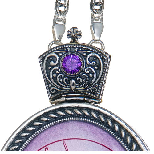 2.7.1145лр-2/1лр Панагия с серебрением и патинированием фото 4