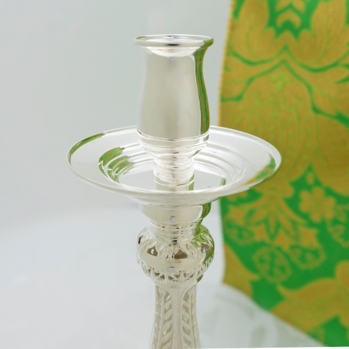 2.7.0944л Подсвечник латунный в серебрении фото 7 2.7.0944л Подсвечник латунный в серебрении фото 7