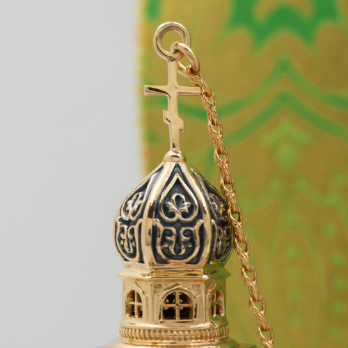 2.7.1576лфр Кадило в позолоте с патинированием фото 5