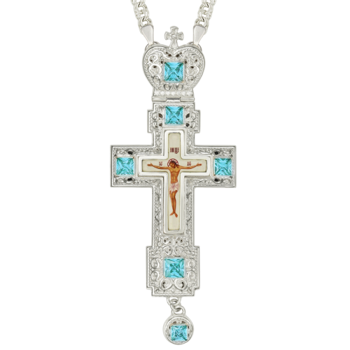 2.10.0157л-2/1л Крест наперсный с цепью фото 2