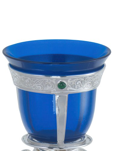 2.7.1718л Лампада напрестольная латунная в серебрении фото 4