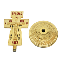 2.7.0483лп Крест латунный в позолоте с эмалью (автомоб.)