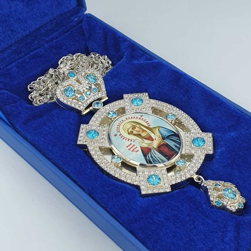 2.7.1205л-2/1л Панагия латунная с цепью фото 2