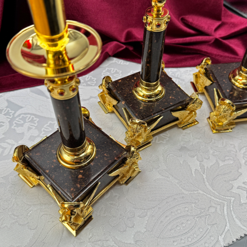 2.7.2663лпч Подсвечник в позолоте с акриловой ножкой фото 5