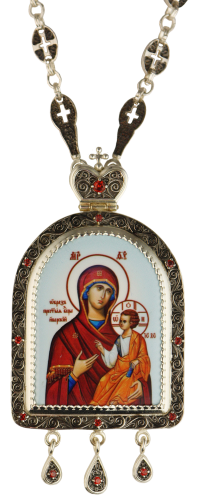 2.7.1045л-2/80л Панагия латунная с принтом , родированием и с цепью арт. 2.7.0280л 2.7.1045л-2/80л Панагия латунная с принтом , родированием и с цепью арт. 2.7.0280л