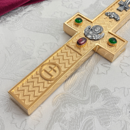 2.7.2191лпр Крест напрестольный латунный в позолоте фото 4 2.7.2191лпр Крест напрестольный латунный в позолоте фото 4