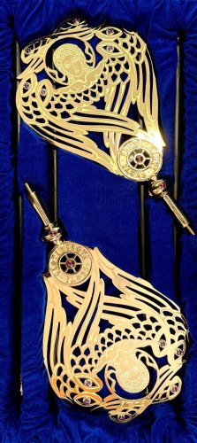 2.7.2229лп-К Рипиды латунные в позолоте (комплект 2 шт.) фото 2 2.7.2229лп-К Рипиды латунные в позолоте (комплект 2 шт.) фото 2