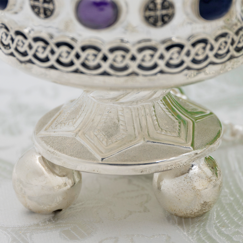 2.7.2466лр/136л Кадило латунное с вставками в серебрении фото 5 2.7.2466лр/136л Кадило латунное с вставками в серебрении фото 5