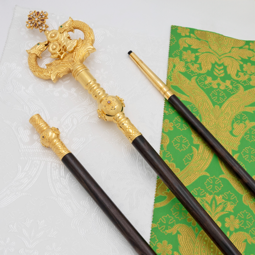 2.7.2889лп Жезл латунный с красными камнями в позолоте 2.7.2889лп Жезл латунный с красными камнями в позолоте