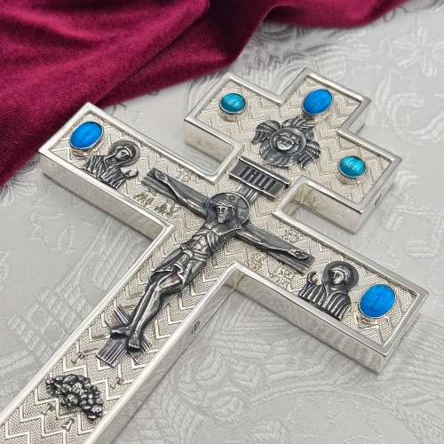 2.7.2191лр Крест напрестольный латунный в серебрении фото 3 2.7.2191лр Крест напрестольный латунный в серебрении фото 3