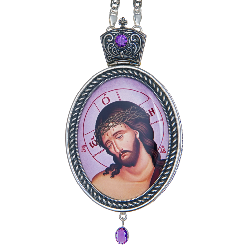 2.7.1145лр-2/1лр Панагия с серебрением и патинированием