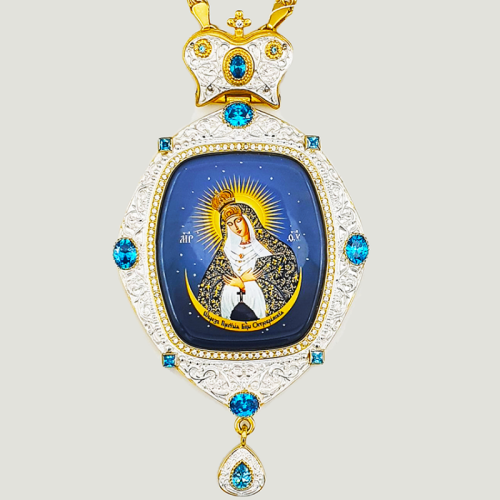 2.7.1281лф-2/1лп Панагия латунная в позолоте с цепью 2.7.1281лф-2/1лп Панагия латунная в позолоте с цепью