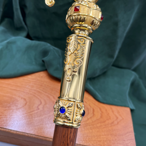 2.7.1480лп Жезл латунный со вставками в позолоте фото 6 2.7.1480лп Жезл латунный со вставками в позолоте фото 6