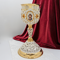 2.7.2886лп-2 Потир на 1,5 л в позолоте и серебрении