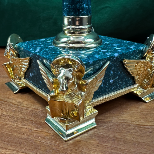 2.7.2663лпч Подсвечник в позолоте с акриловой ножкой фото 2 2.7.2663лпч Подсвечник в позолоте с акриловой ножкой фото 2