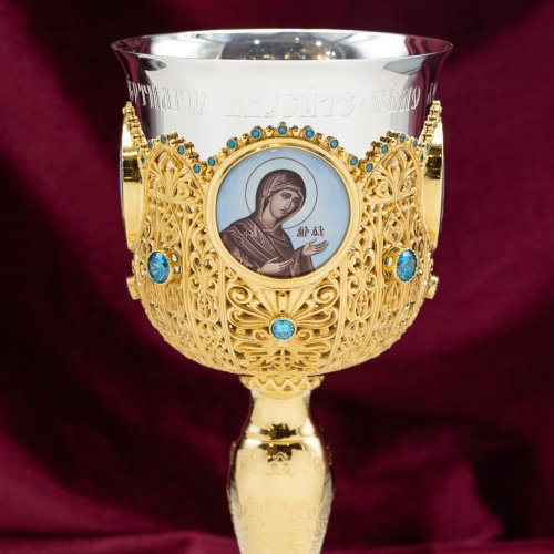 2.7.0893лп-2 Потир мельхиоровый 0,5 л фото 3