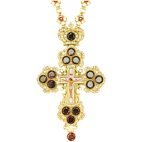 2.10.0126лп-2/62лп Крест латунный в позолоте с цепью