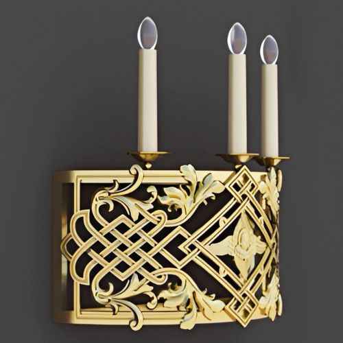 5.7.2976лм Бра церковное на 3 свечи фото 3 5.7.2976лм Бра церковное на 3 свечи фото 3