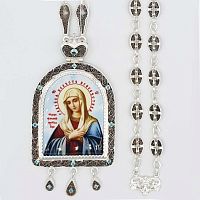 2.7.1045л-2/80л Панагия латунная с родированием и цепью