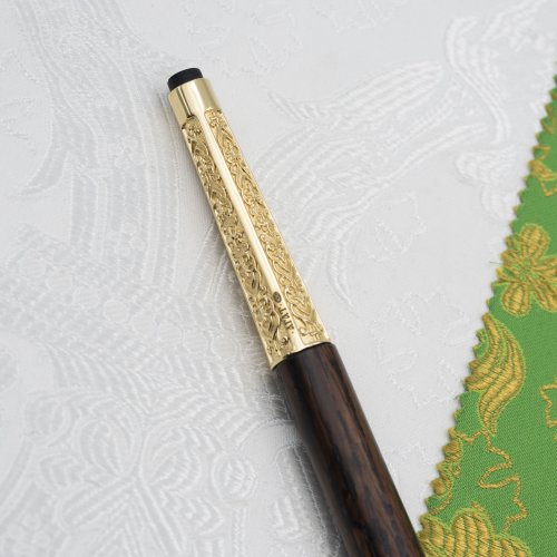 2.7.1719лп Посох латунный с красными камнями в позолоте фото 5