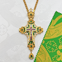 2.10.0106лп-2/1лп Крест наперсный в позолоте с цепью