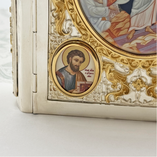 2.7.0774лф Евангелие латунное с фрагментальной позолотой фото 7