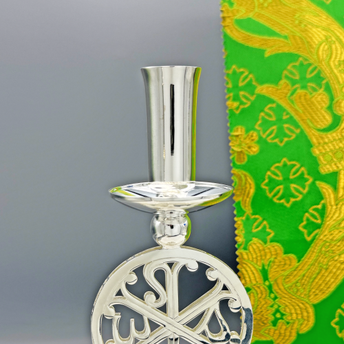 2.7.2646л Подсвечник напрестольный в серебрении фото 2