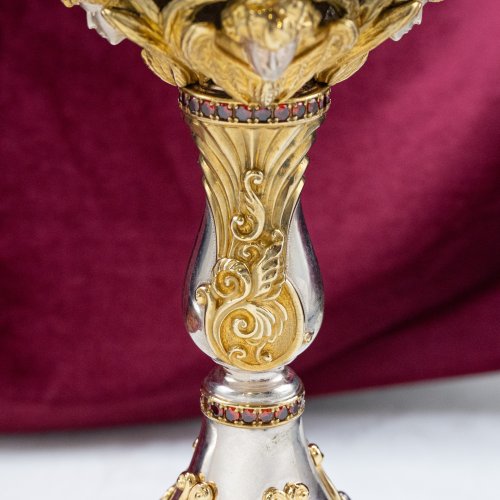2.7.1566клф Потир комбинированый на 1.0л. с фрагментарной позолотой и вставками фото 7 2.7.1566клф Потир комбинированый на 1.0л. с фрагментарной позолотой и вставками фото 7