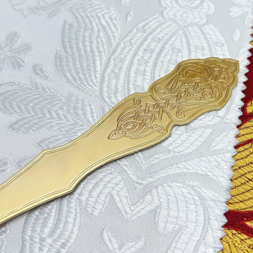 2.7.1815лп Лжица латунная в позолоте фото 4