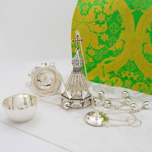 2.7.1097лр Кадило латунное с патинированием в серебрении фото 8 2.7.1097лр Кадило латунное с патинированием в серебрении фото 8