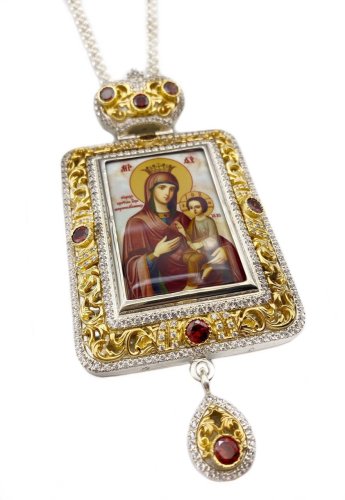 2.7.1079лф-2/1л Панагия латунная фото 2 2.7.1079лф-2/1л Панагия латунная фото 2