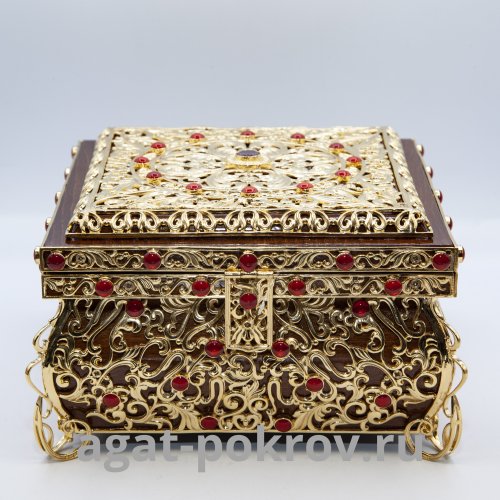 2.7.0738лпэ/510лп Ковчег латунный в позолоте с эмалью и мощевиком 2.7.0510лп фото 2 2.7.0738лпэ/510лп Ковчег латунный в позолоте с эмалью и мощевиком 2.7.0510лп фото 2