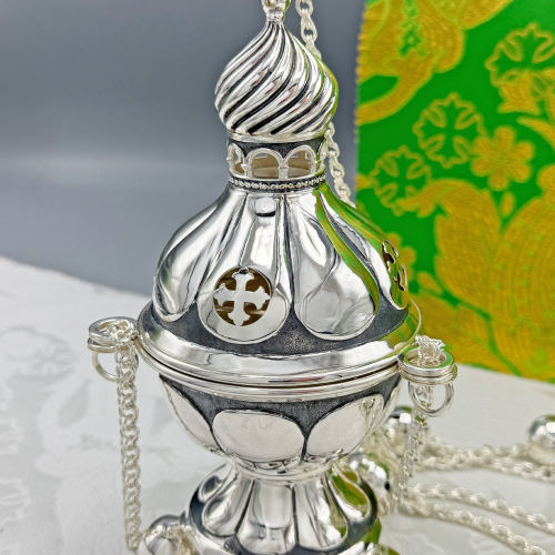 2.7.2588лр Кадило латунное в серебрении фото 6 2.7.2588лр Кадило латунное в серебрении фото 6