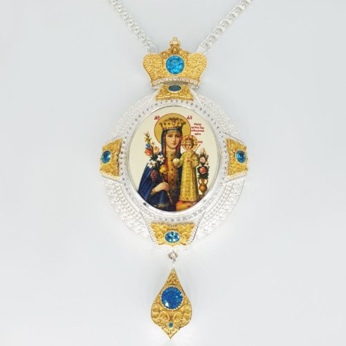 2.7.0986лф-2/1л Панагия латунная с фрагментарной позолотой, и цепью 2.7.0986лф-2/1л Панагия латунная с фрагментарной позолотой, и цепью