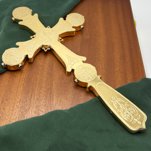 2.7.2460лпэ-2 Крест напрестольный в позолоте фото 2