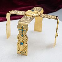 2.7.0896лп Звездица латунная в позолоте со вставками