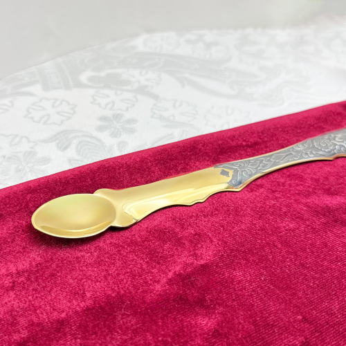 2.7.1094лпрэ Лжица латунная в позолоте с эмалью фото 7