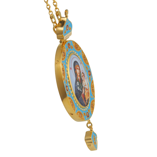 2.7.2376лпэ-2/1лп Панагия в позолоте с эмалью фото 6